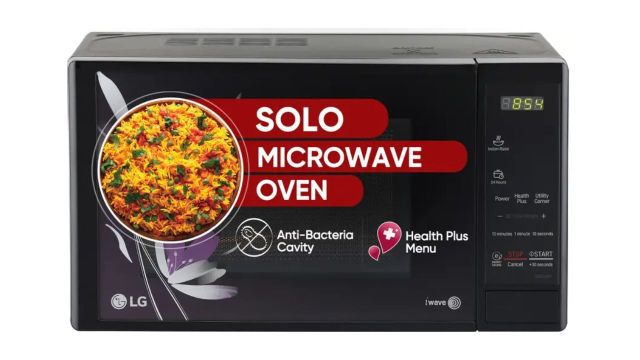 LG 20 L with i-wave Technology, Health plus, Indian cuisine Solo Microwave Oven (MS2043BP, Black)