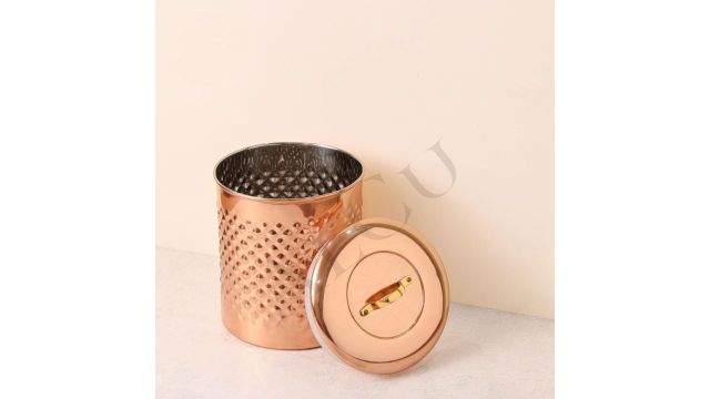 ALCU Diamond Embossed Copper Kitchen Storage Canister Set
