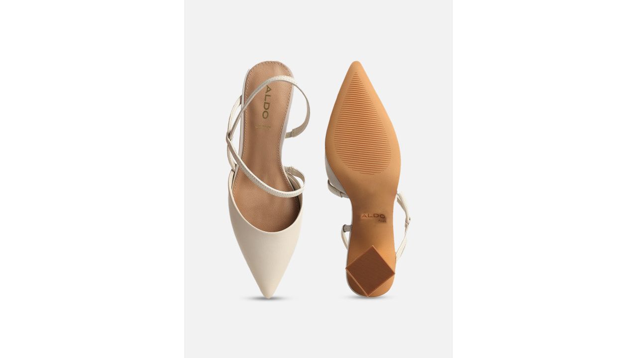 ALDO White Solid Block Pump Heels