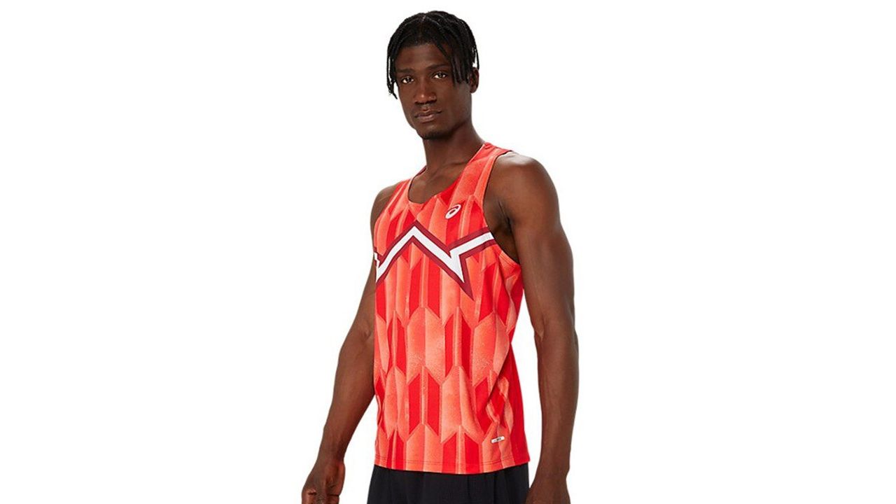 ASICS Nations Run Printed Sleeveless Round Neck T-Shirt