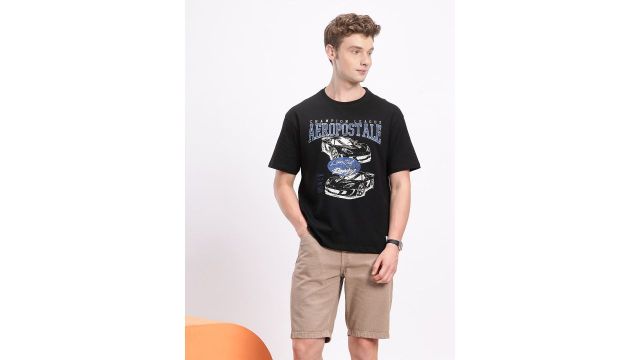 Aeropostale Pure Cotton Brand Logo Printed T-shirt