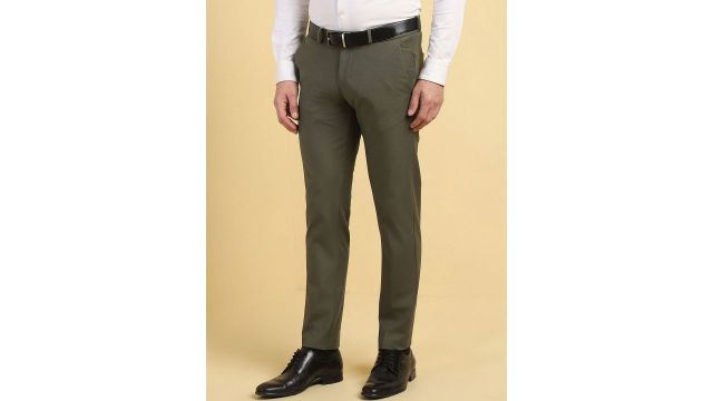 Allen Solly Men Classic Mid-Rise Regular Fit Formal Trouser