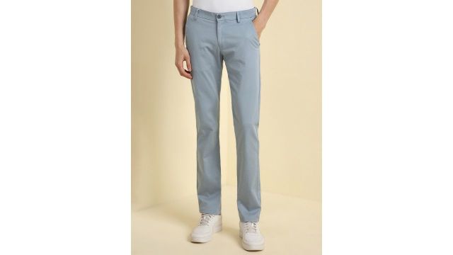 Allen Solly Men Mid-Rise Slim Fit Regular Trousers