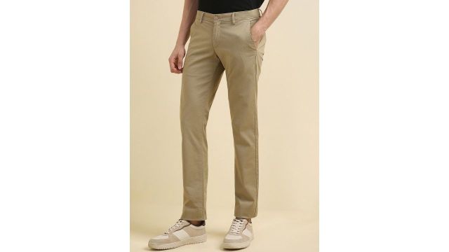 Allen Solly Men Printed Slim Fit Trousers