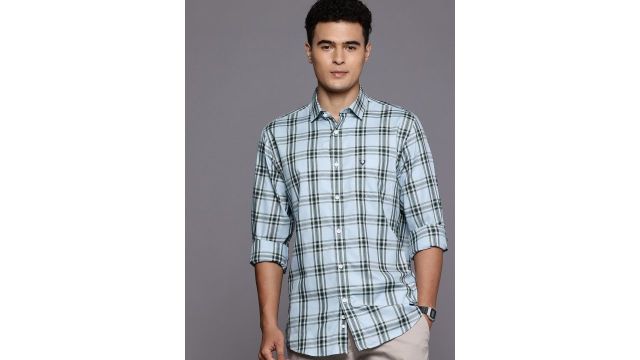 Allen Solly Sport Fit Checked Pure Cotton Casual Shirt