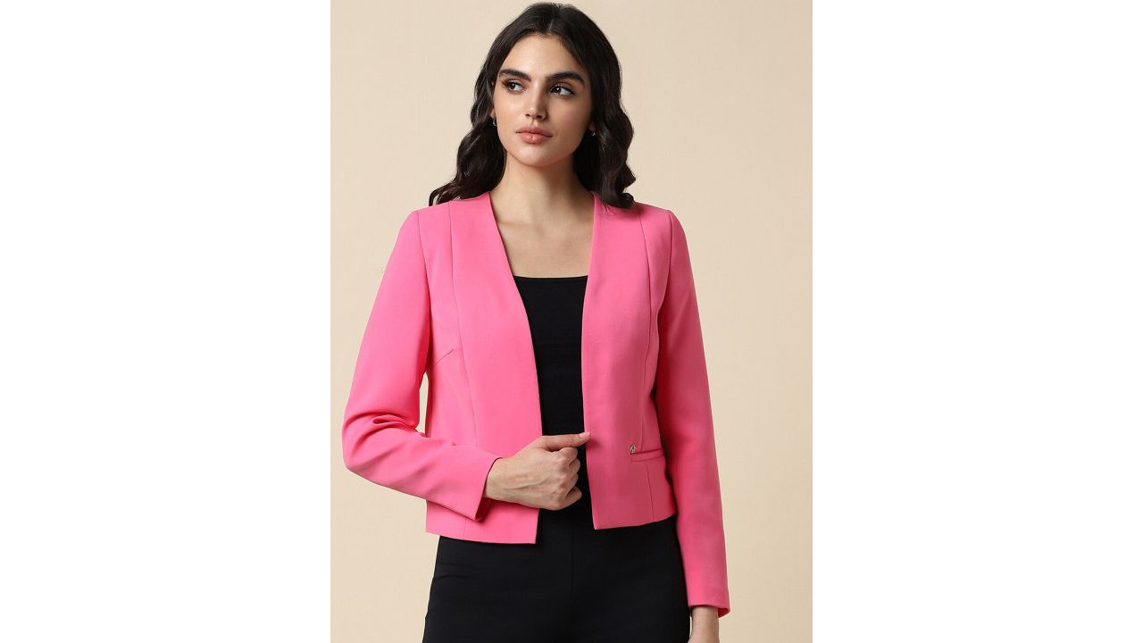 Allen Solly Woman Single Breasted Slim-Fit Casual Blazer