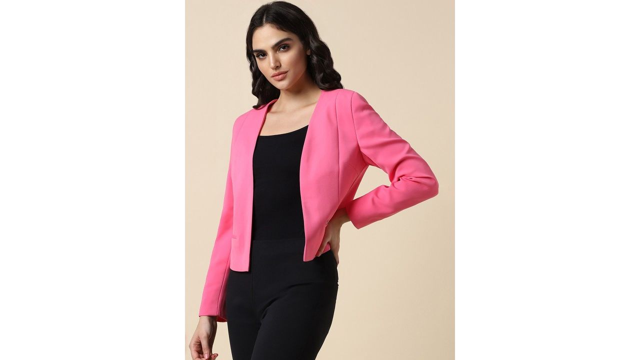 Allen Solly Woman Single Breasted Slim-Fit Casual Blazer
