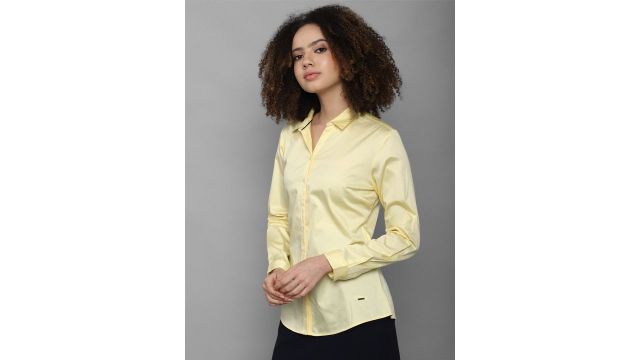 Allen Solly Woman Women Yellow Casual Shirt