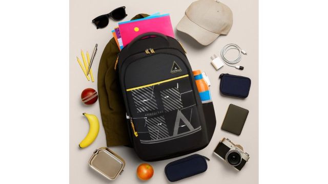 Aristocrat Kids Scholar Black Casual Backpack 38L