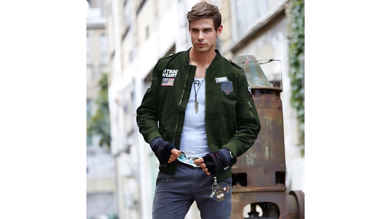 Azmani Men Printed Casual Jacket