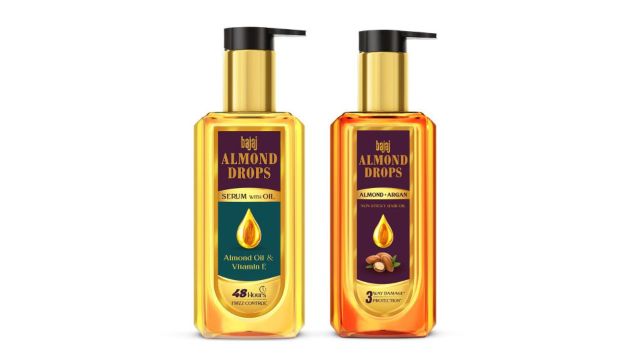 BAJAJ CONSUMER CARE Set of Almond Drops Hair Oil & Frizz Control Hair Serum with Oil