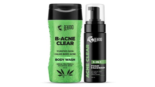 BEARDO B-acne Clear Body Wash & Foam Face Wash With Neem
