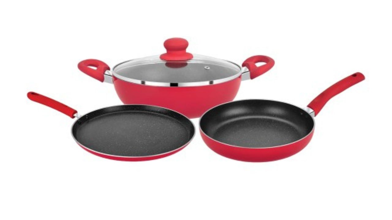 BERGNER Ribera Red 4 Pcs Non-Stick Cookware Set