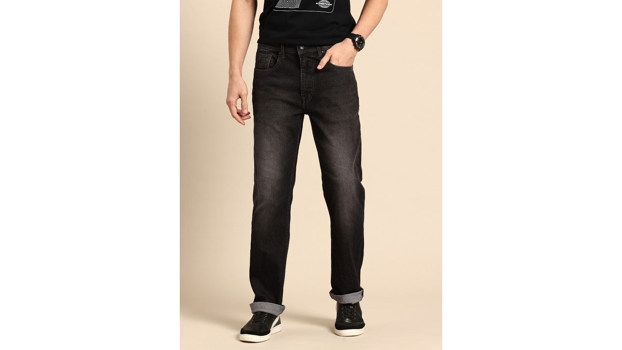Being Human Men Bootcut Light Fade Stretchable Jeans