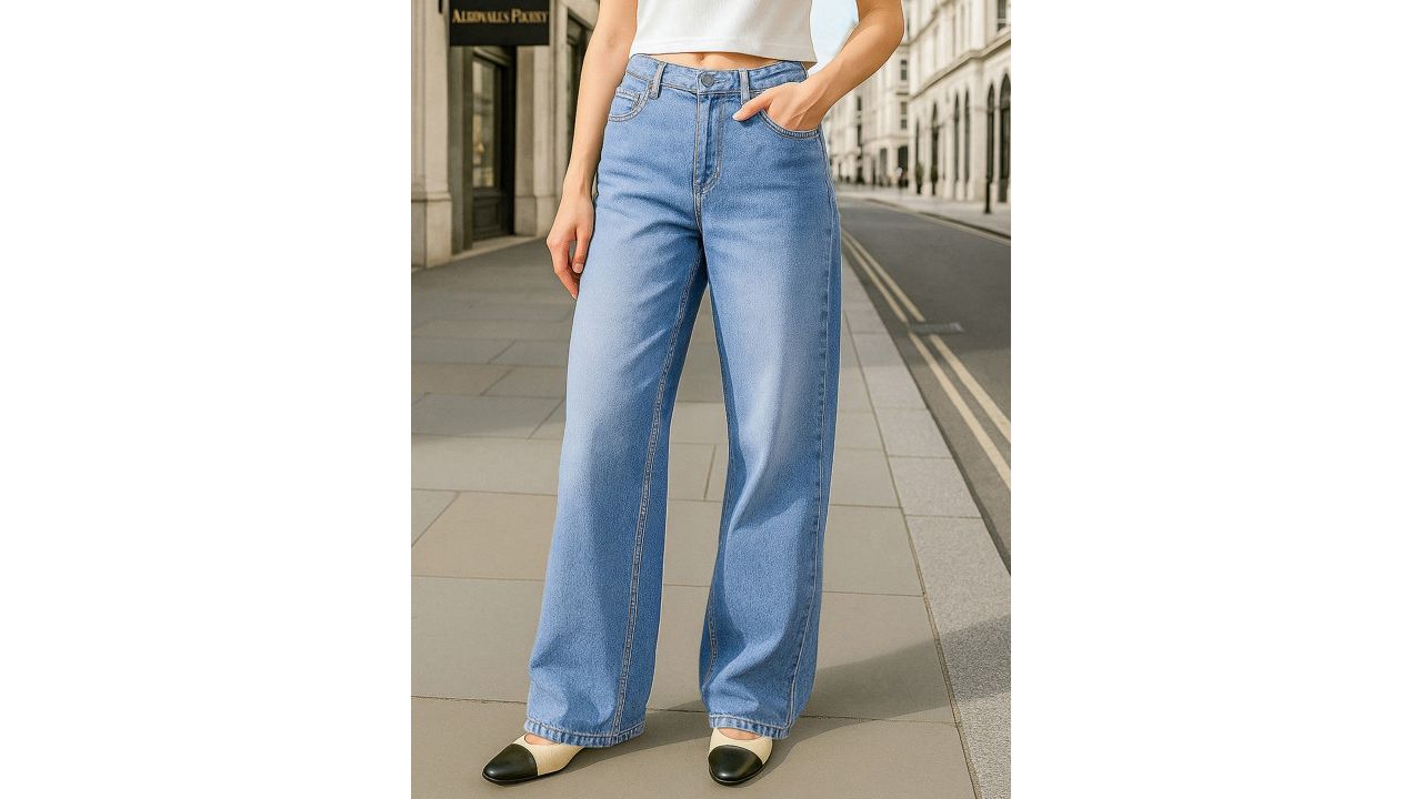 Bewakoof Women Washed Baggy Straight Fit Jeans