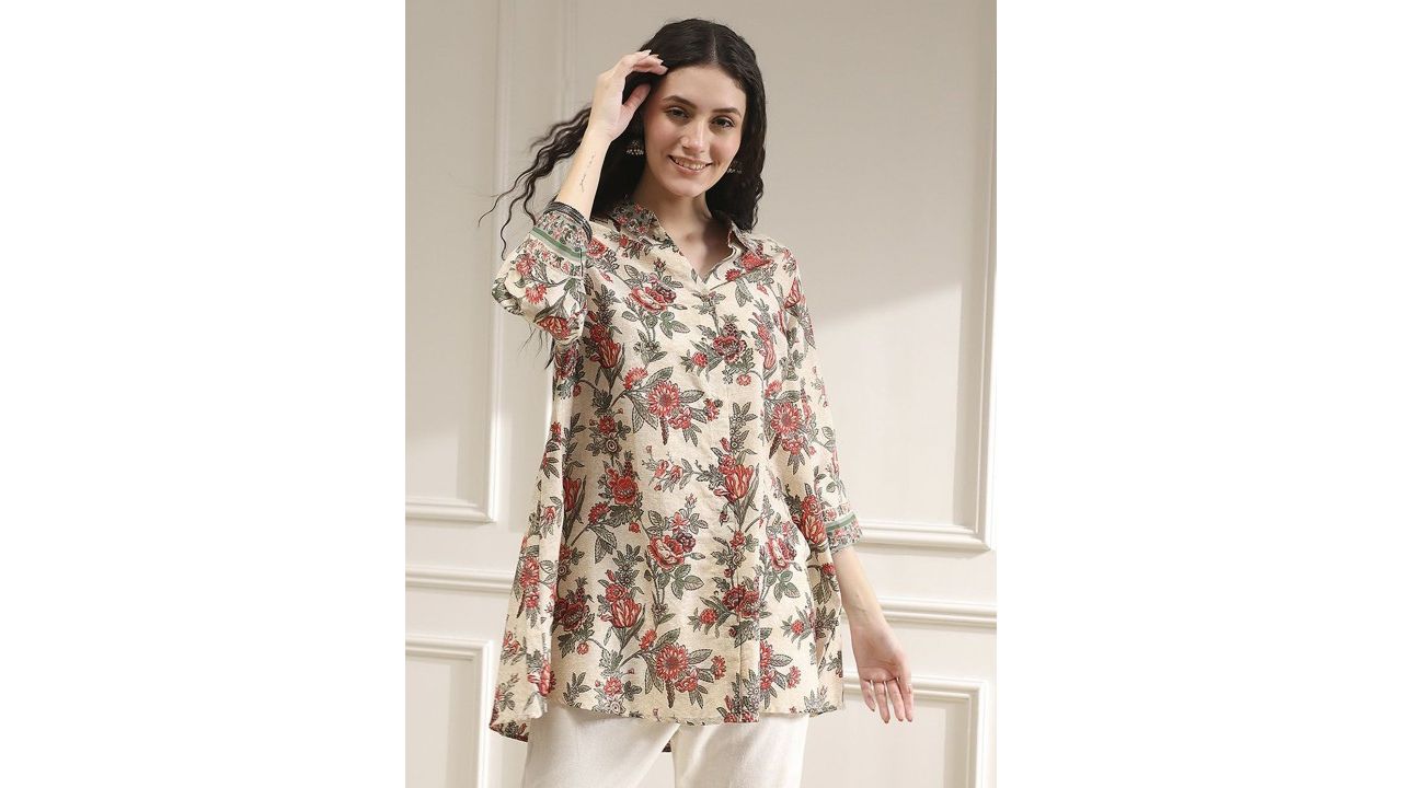 Biba Floral Printed Cotton Shirt