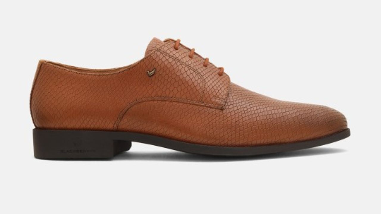 Blackberrys Men RAZOR Textured Leather Formal Derbys