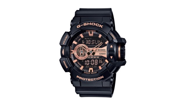 CASIOMen G-Shock GA-400GB-1A4DR Black-Gold Ana-Digi Dial Black Resin Strap Watch G650