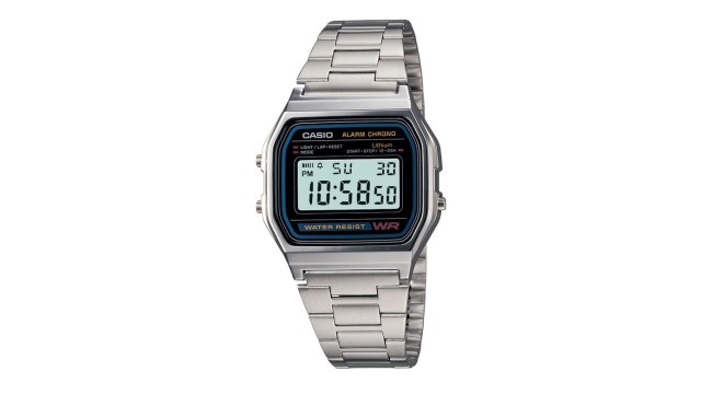 CASIOVintage A158WA-1DF Black Digital Dial Silver Stainless Steel Band D011