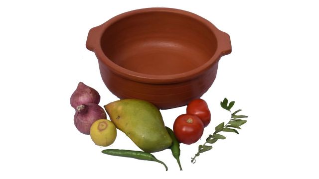 CPV CRAFTS Handi for Veg and Non Veg Curry - 3 ltrs (Earthenware)