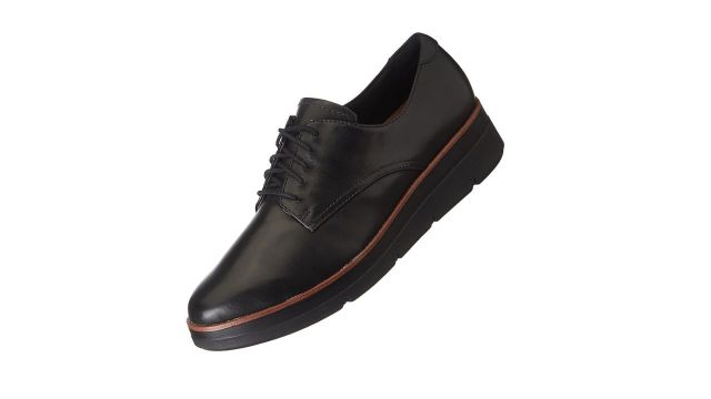 Clarks Womens Shaylin Lace Black Leather Lace