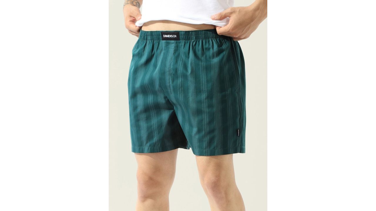 DAMENSCH Pack Of 2 Striped Pure Cotton Ultra-Light Boxers