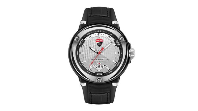 DUCATI CORSE Men Silver-Toned Dial & Black Straps Analogue Watch