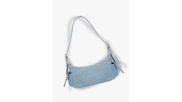 EcoRight Denim Shoulder Bag with Detachable & Adjustable Crossbody Strap