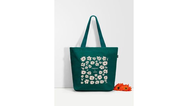 EcoRight Floral Printed Oversized Shopper Tote Bag