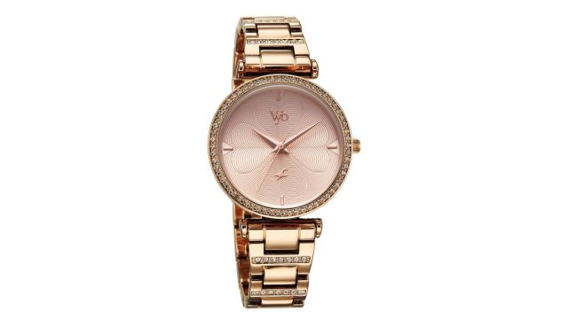 Fastrack Vyb 6.0 Diva Women Embellished Dial & Stainless Steel Analogue Watch