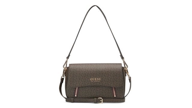 GUESS Printed Structured Shoulder Bag