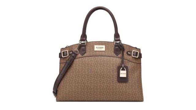 GUESS Women Typography Structured Handheld Bag