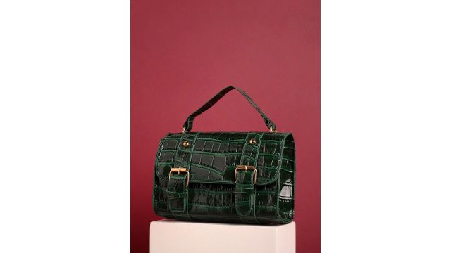 HAUTE SAUCE Textured Structured Handheld Bag