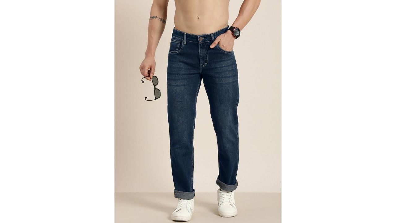 HERE&NOW Men Smart Regular Fit Stretchable Jeans