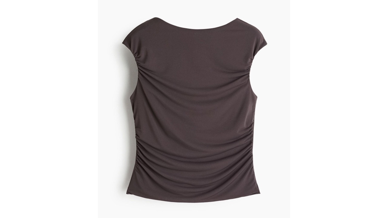 H&MDraped Cap-Sleeved Top