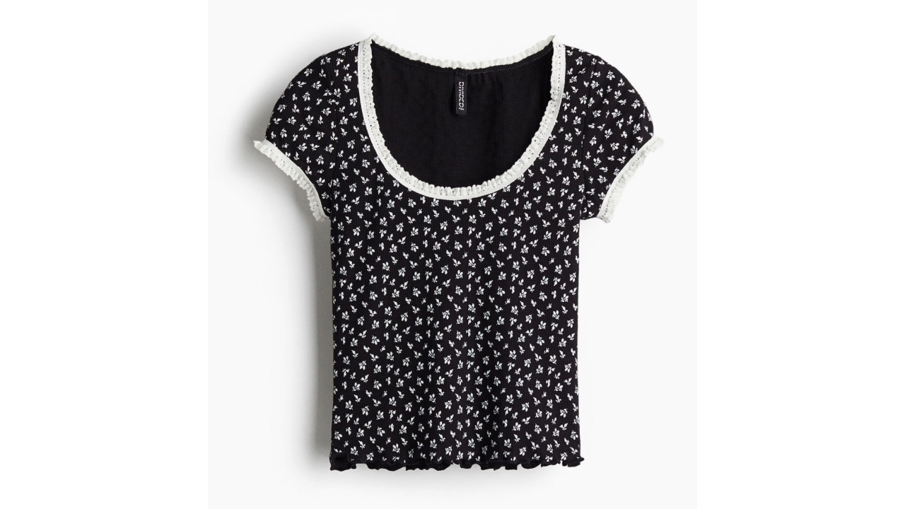 H&MLace-Trimmed Top