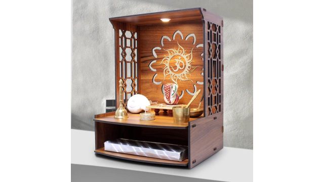 Heartily® Mangal Beautiful Wooden Pooja Stand