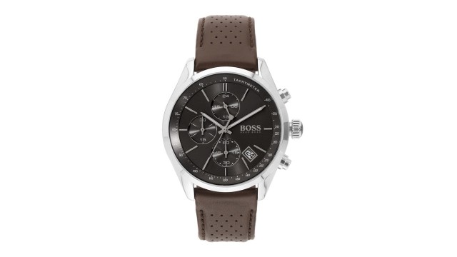 Hugo BossMen Grey Analogue Leather Watch 1513476