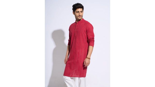 Indus Route by Pantaloons Floral Printed Pure Cotton Straight Kurta