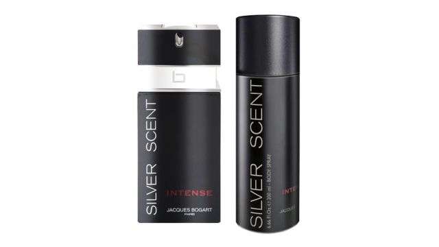 JACQUES BOGART Men Set of 2 Silver Scent Intense