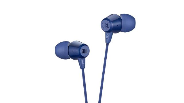 JBL Blue C50HI Wired in Ear Headphones