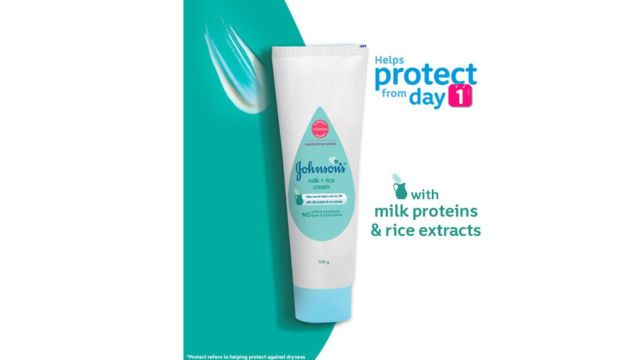 Johnsons Baby Milk + Rice Cream for Healthy Looking Skin – 100 g