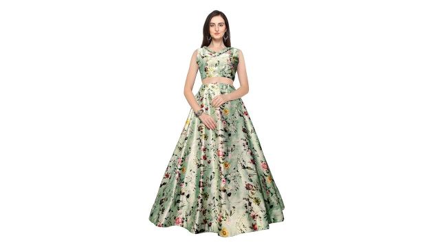 KAHIRAA WHOLETEX Women Silk Semi-Stitched Lehenga Choli Set