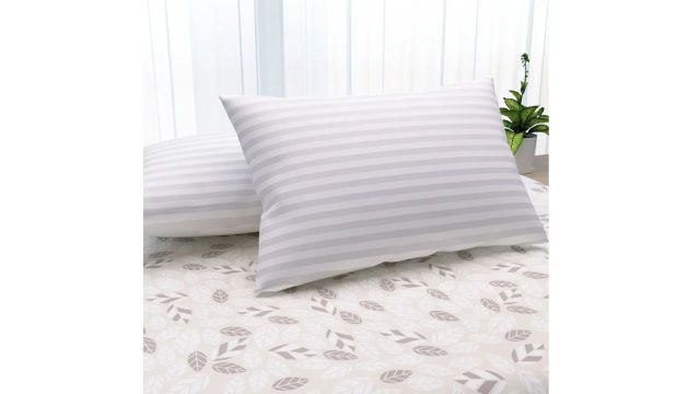 LA VERNE Microfibre Stripes Sleeping Pillow Pack of 2