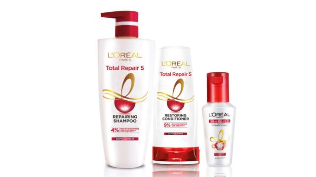 LOreal Paris Total Repair 5 Shampoo, Conditioner & Serum Combo