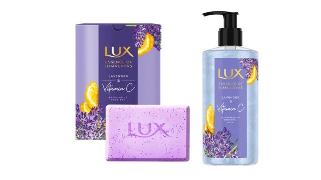 LUX Essence Of Himalayas Lavender & Vitamin C Body Wash & Soap Bars Combo