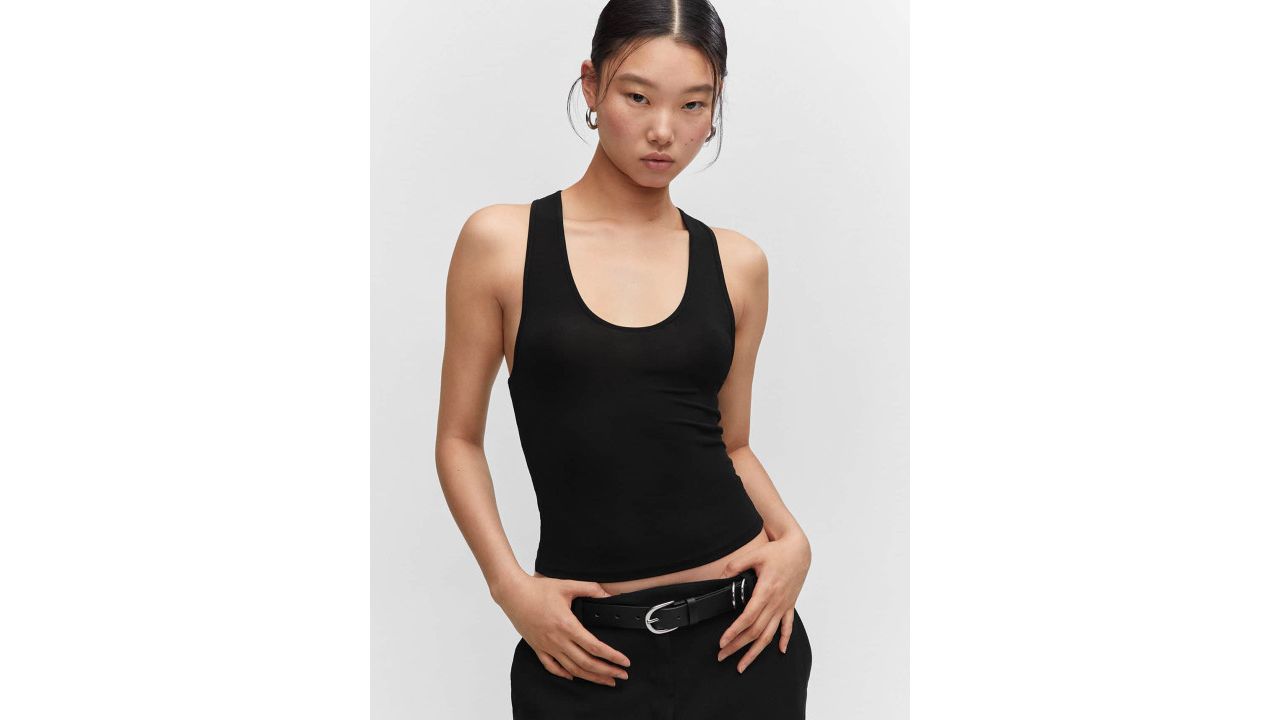 MANGO Shoulder Straps Fitted Top