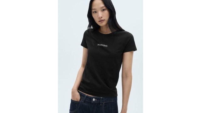 MANGOTypography Printed Pure Cotton T-shirt