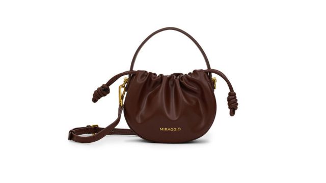 MIRAGGIO Halo Brown Top Handle Sling Bag
