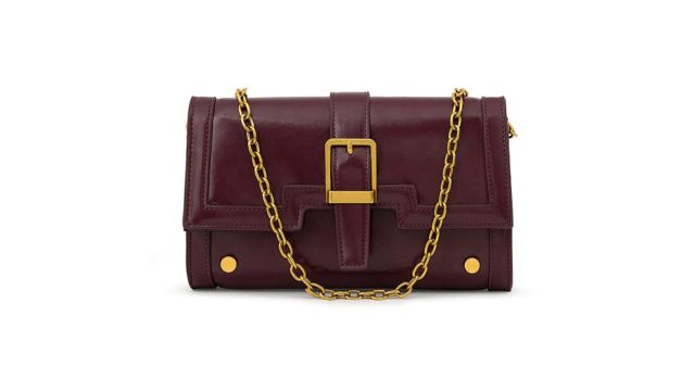 MIRAGGIO Luna Wine Wallet With Detachable Chain Strap